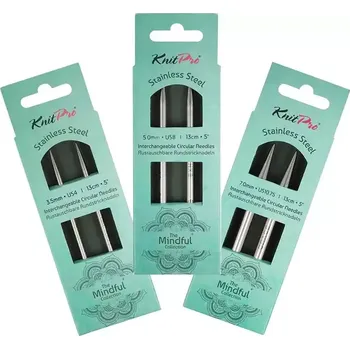 Jehlice KnitPro Mindful výměnné jehlice 13Cm (KnitPro Mindful Normal IC Interchangeable Needles 13Cm)