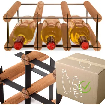 Stojan na víno Stojan na víno RW-8 3x1 regál olejovaný na 3 lahve