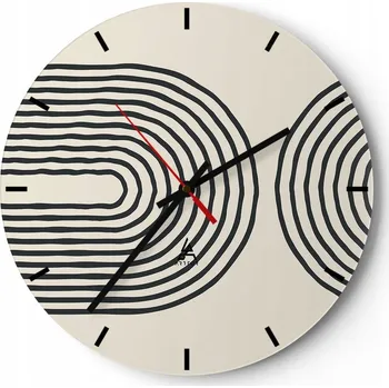 Hodiny Nástěnné hodiny do kuchyně 30x30 Abstrakce Skleněné hodiny do obýváku Tiché