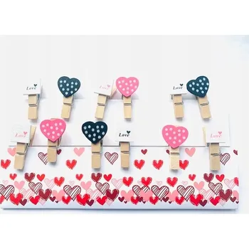 Obraz Dekorativní kancelářské sponky Srdíčka Láska