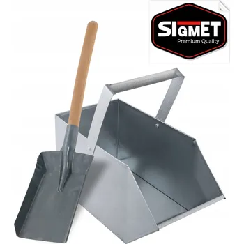 Krbové nářadí UHLÍŘKA NÁDOBA NA UHLÍ POPEL POZINK VELKÁ + Lopatka na uhlí malá