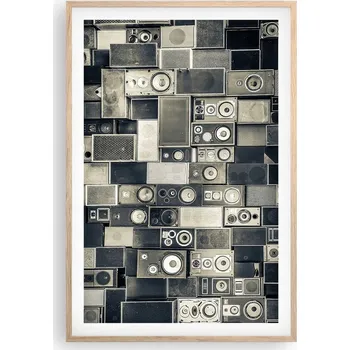 Obraz Obraz plakát v rámu světlý dub do obýváku 61x91 abstrakce plakáty na zeď