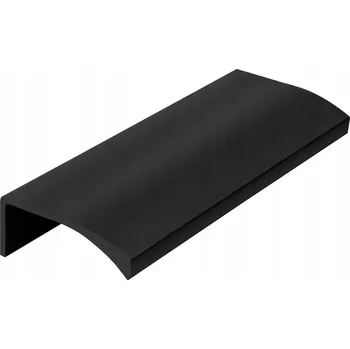 Nábytkové kování Nábytková úchytka hranová 96/130mm černá matná, pro skříňky kuchyňského nábytku
