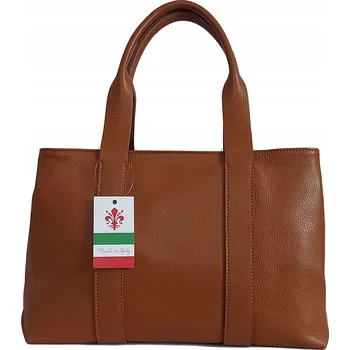 Kabelka Vera Pelle kabelka z pravé kůže hnědá