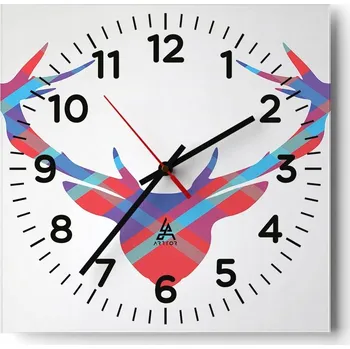 Hodiny Nástěnné hodiny do obýváku 40x40 Abstrakce Tiché hodiny Skleněné hodiny Bez hlučnosti