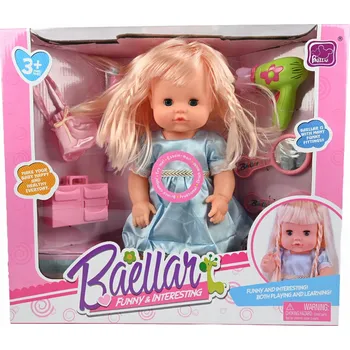 Panenka PANENKA BLONDÝNKA JAKO ŽIVÁ HOLČIČKA ZAVÍRÁ OČI SMĚJE SE