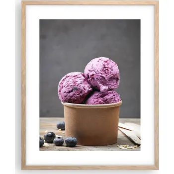 Obraz Obraz plakát v rámu světlý dub 40x50 zmrzlina foto plakáty do obýváku