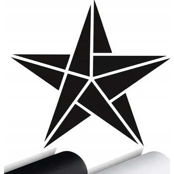 Samolepicí dekorace na vozidlo SAMOLEPKA na auto HVĚZDA STAR TROJÚHELNÍKY 15x14 cm