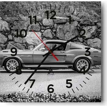 Hodiny Nástěnné hodiny do obýváku 40x40 Auto Tiché Skleněné hodiny Bez hlučnosti