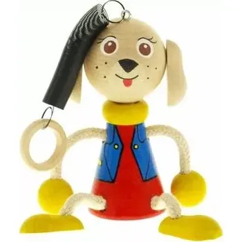 Dřevěná hračka Pes na pružině