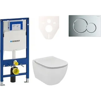 Cenově zvýhodněný závěsný WC set Geberit do lehkých stěn / předstěnová montáž+ WC Ideal Standard Tesi 111.300.00.5NE2
