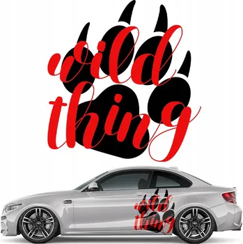 Samolepicí dekorace na vozidlo SAMOLEPKA na auto TLAPKA WILD THING 49 cm x 52 cm