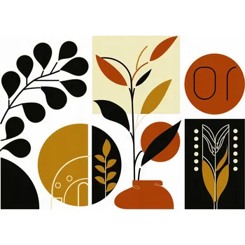 Plakát Plakát Botanická koláž bez rámu 91,5 x 61 cm