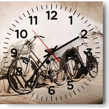 Hodiny Kuchyňské nástěnné hodiny 30x30 Kolo Skleněné hodiny do obýváku Moderní Tiché