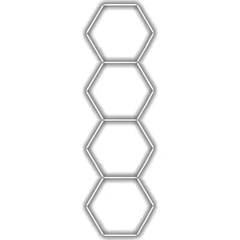 LED páska Escape6 Kompletní LED hexagonové svítidlo bílé 4500 K, rozměr 4 elementy 97 × 327 cm