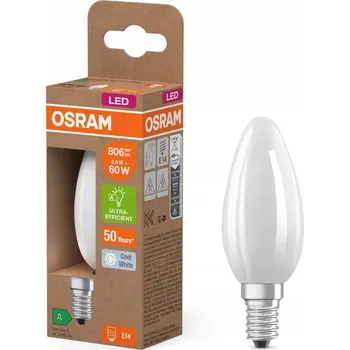 Žárovka LED žárovka B35 E14 3,8W (ekvivalent 60W) 806lm 4000K FILAMENT 213lm/W Třída A OSRAM