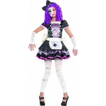 Karnevalový kostým KOSTÝM POKAZENÁ PANENKA PANENKY HALLOWEEN 110