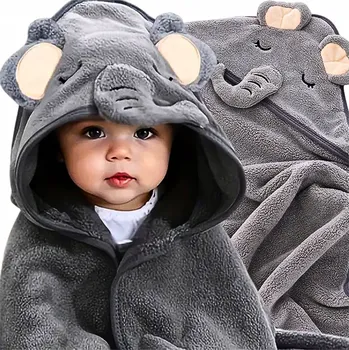 Deka s kapucí MAKOIA 80 x 80 cm šedá