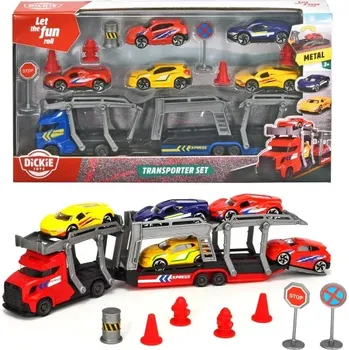 Hračka Dickie CITY Sada s náklaďákem auty a příslušenstvím