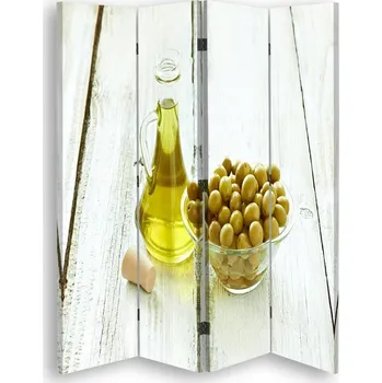 Paraván Paraván Feeby Olivy V misce a olivový olej 145 x 180 cm