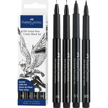 Komiksové Pen Faber-Castell Pit Artist Fixy , 4 ks.