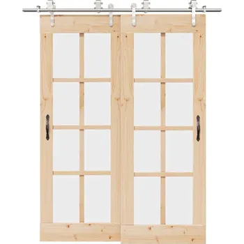 Nábytkové kování OMAXI Sada příslušenství pro posuvné dveře 183 cm nerez ocel stříbrná 857621