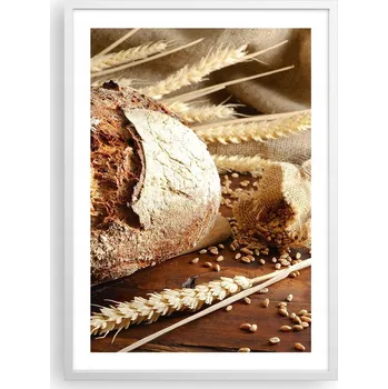 Obraz Plakát v bílém rámu do obýváku ložnice 50x70 chléb moderní obraz