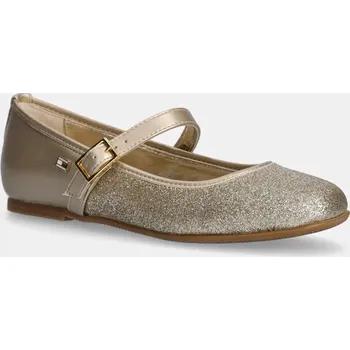 Dívčí baleríny Dětské balerínky Tommy Hilfiger zlatá barva, T4A3-33930 T4A3.33930.35.38 10Y, EUR 38