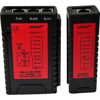 Tester kabelu Tester kabelů Hledač párů RJ11 RJ45 PoE
