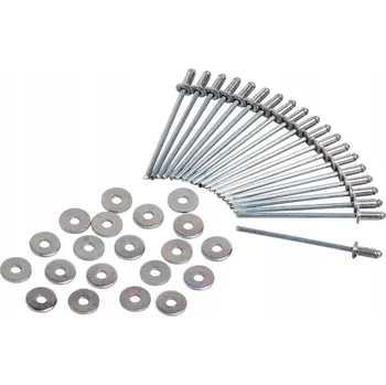 Nýt LUX hliníkové nýty standardní s podložkami 4x6mm 20 ks 197 210