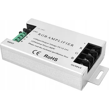 LED osvětlení ZESILOVAČ SIGNÁLU PRO RGB LED PÁSKY 12V - 24V 10A