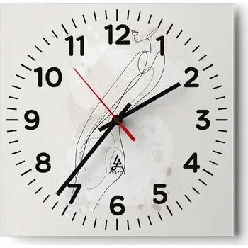 Hodiny Nástěnné hodiny do obýváku 40x40 Grafika Bezhluké hodiny na skle Tiché