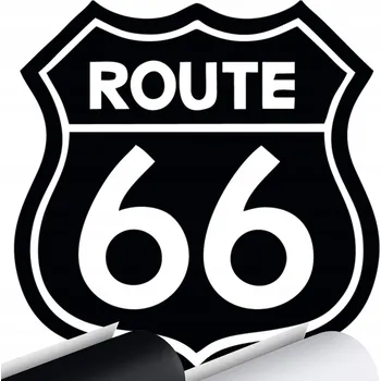 Samolepicí dekorace na vozidlo SAMOLEPKA na auto ROUTE 66 10x10 cm
