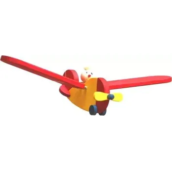 Dřevěná hračka Dřevěné letadlo s pilotem malé