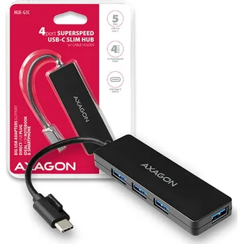 USB hub USB Hub AXAGON HUE-G1C USB-C SLIM Hub 4-Port USB 3.2 Gen 1