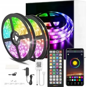 LED páska LED pásek 20m RGB 5050 Bluetooth dálkový ovladač aplikace sada LED diody SMD 30 LED/m