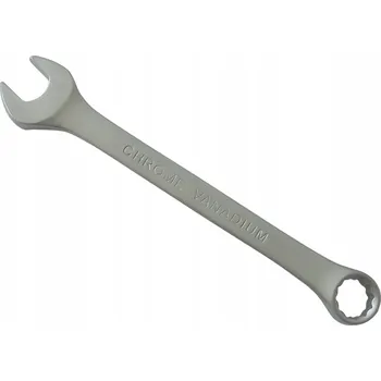 Klíč Plochý očkový KLÍČ 15 mm rovný leštěný CHROMOVANÝ ocel Cr-V 12hranný