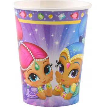 Party nádobí Kelímky Jednorázové kelímky shimmer&shine 8ks