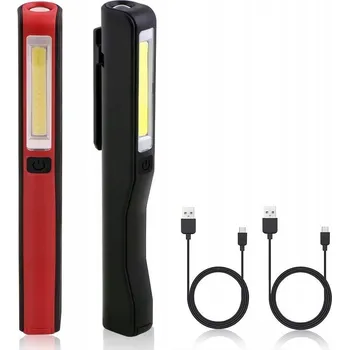 Svítilna 2X DÍLENSKÁ LAMPA COB 350lm LED SVÍTILNA NABÍJECÍ S KABELEM