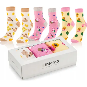 Dámské ponožky PONOŽKY Dámské velikonoční ponožky, sada 3 páry, velikost 38-40 PREMIUM