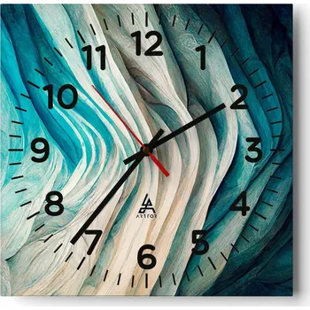 Hodiny Nástěnné hodiny do obýváku 40x40 Umění Bezhlučné Hodiny na skle Tiché