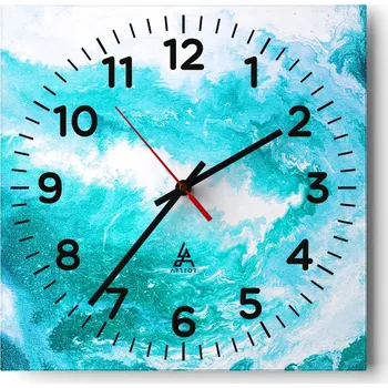 Hodiny Nástěnné hodiny do obýváku 40x40 Abstrakce Tiché hodiny Skleněné hodiny Bez hlučnosti