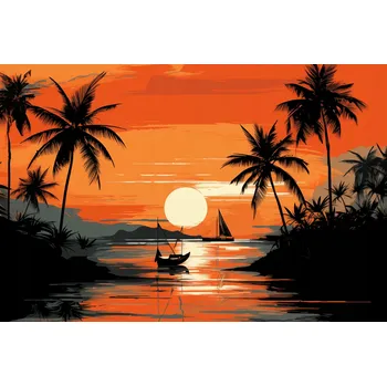 Plakát Plakát Tropický klid bez rámu 91,5 x 61 cm