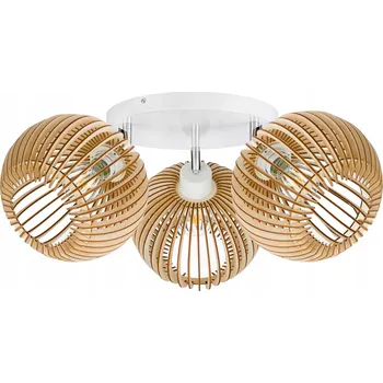 Lampa stropní svítidlo lustr pohyblivý strop stínidlo dřevo 3