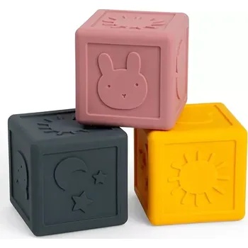 Dřevěná hračka Bigjigs Toys Silikonové senzorické kostky
