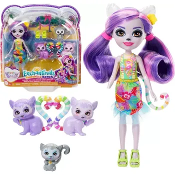 Panenka Mattel Enchantimals Sunshine Beach Lorinda Lemur HRX86
