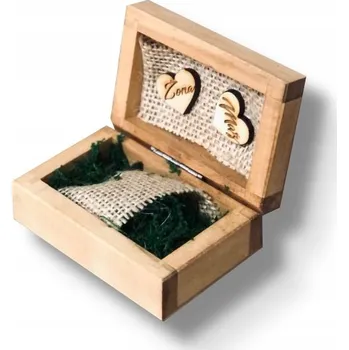 Dárková krabička DŘEVĚNÁ KRABIČKA NA OBRÁZKY ŠPERKOVNICE SVATBA