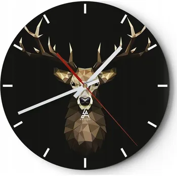 Hodiny Velké nástěnné hodiny 40x40 cm Zvířata Skleněné hodiny Kulatý Tiché