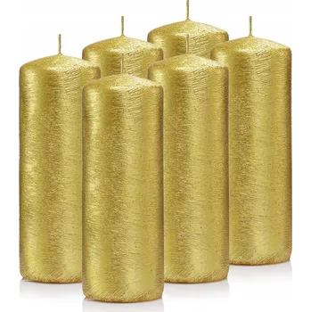 Svíčka Tradiční parafínová svíčka bez vůně Drobo 6 ks