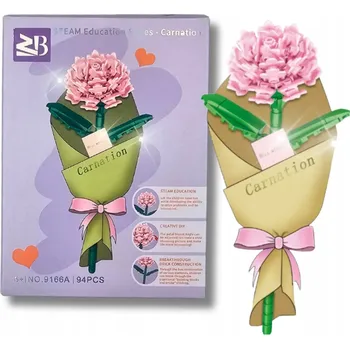 ostatní stavebnice Karafiát: Květina z kostek 3D